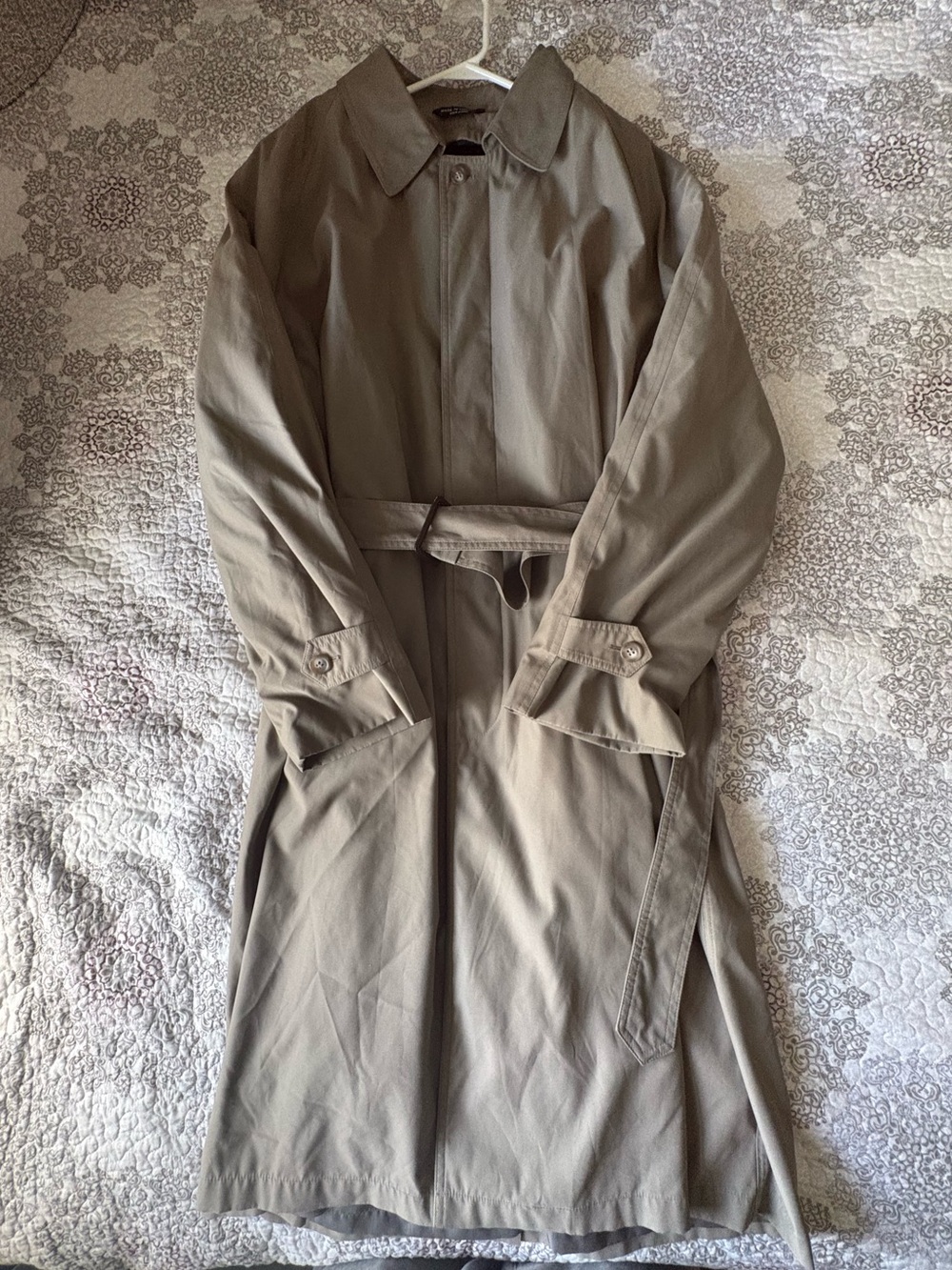 Chaps Men's Khaki Trench Coat